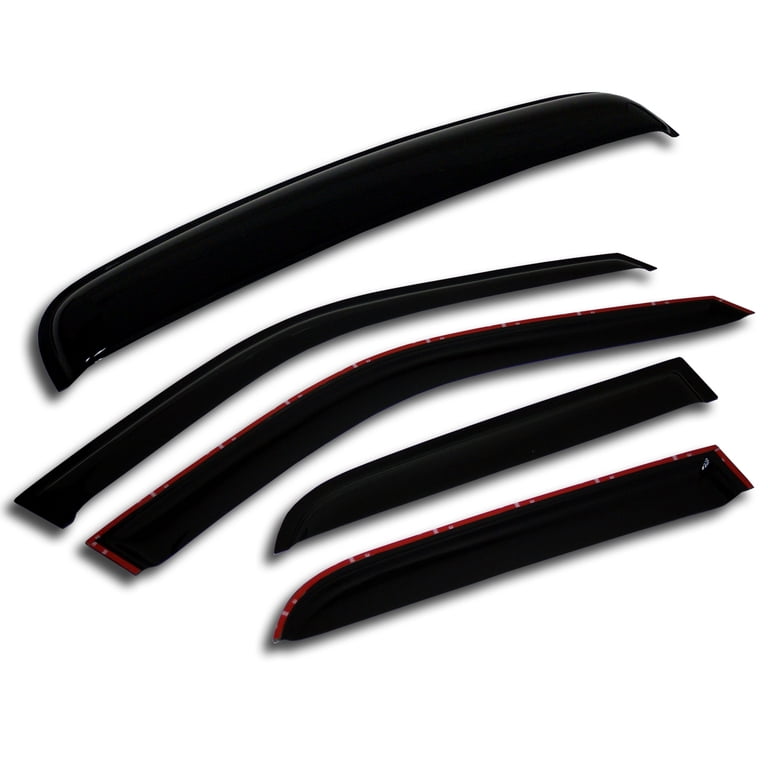 Smoked Window Rain Guards For 2002-2006 Toyota Camry – 4-Piece Set, Stick-On Vent Visors