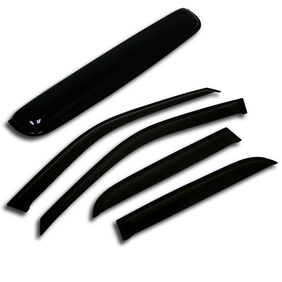 TuningPros WSV-428 Window Visor and Sunroof For 2001-2007 Toyota Highlander - Outside Mount 5 Pcs Set