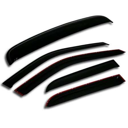 TuningPros WSV-439 Window Visor and Sunroof For 2001-2005 Toyota RAV4 - Outside Mount 5 Pcs Set