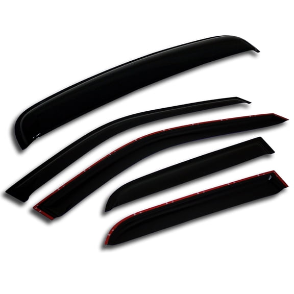 TuningPros WSV-485 Window Visor and Sunroof For 2006-2008 Mazda Mazda5 - Outside Mount 5 Pcs Set