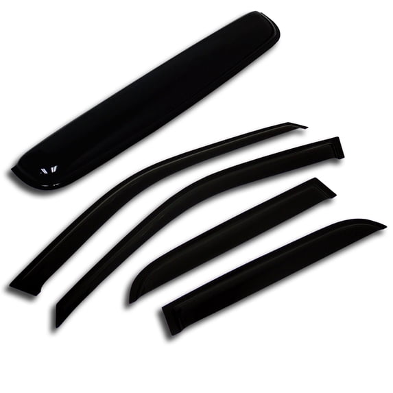 TuningPros WSV2-064 Outside Mount Window Visor Deflector and Sunroof 5 Pcs Set For 2011-2016 Chevrolet Cruze