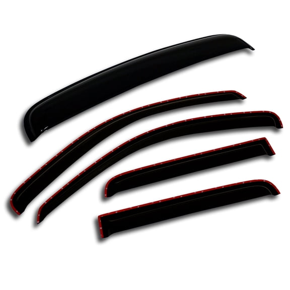 TuningPros WSV2-553i In-Channel Window Visor Deflector and Sunroof 5 Pcs Set For 1990-1995 Nissan Pathfinder