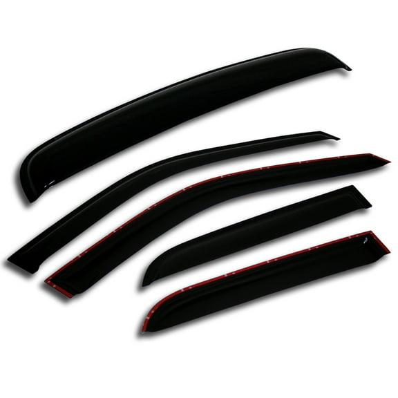 TuningPros WSV2-648-2 Outside Mount Window Visor Deflector and Sunroof 5 Pcs Set For 2010-2015 Lexus RX350 RX400 RX450H