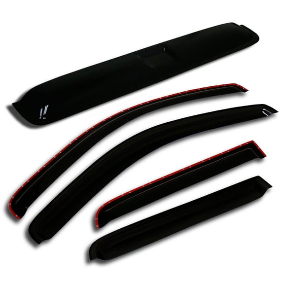 TuningPros WSVT2-156i-3 Window Visor and Sunroof Type 2 For 2001-2005 Ford Explorer Sport Trac - In-Channel 5 Pcs Set