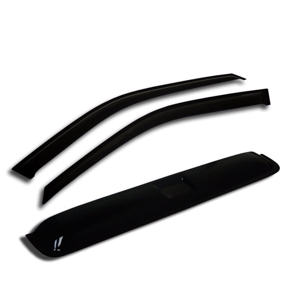 TuningPros WSVT2-175 Window Visor and Sunroof Type 2 For 2008-2011 Ford Focus Coupe - Outside Mount 3 Pcs Set