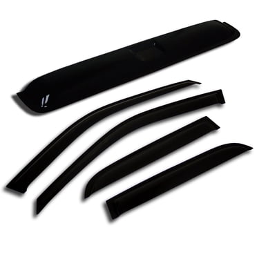 GTRacers Sun/Rain Guard Vent Shade Deflectors For 1999-2003 Mitsubishi Galant – 4 Piece Smoke Window Visors