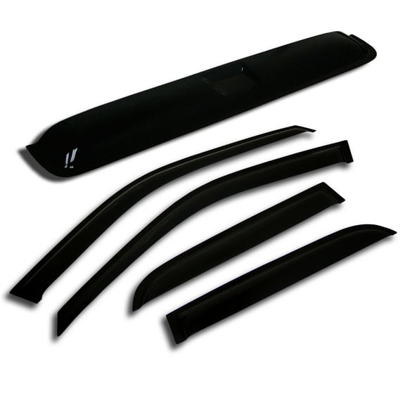 TuningPros WSVT2-804 Window Visor and Sunroof Type 2 For 2011-2016 Hyundai Elantra GT Wagon - Outside Mount 5 Pcs Set