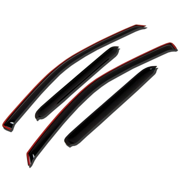 TuningPros WV-192i-2 Window Visor For 1999-2016 Ford F-350 SuperCrew - In-Channel 4 Pcs Set