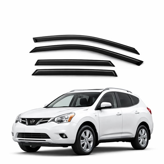TuningPros WV2M-353 Outside Mount 2.0mm Window Visor Deflector 4 Pcs Set For 2009-2013 Nissan Rogue