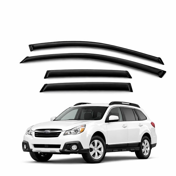 TuningPros WV2M-522 Outside Mount 2.0mm Window Visor Deflector 4 Pcs Set For 2008-2011 Subaru Outback Sport