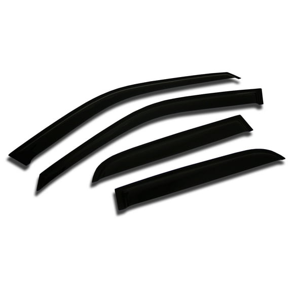 TuningPros WV2M-802 Outside Mount 2.0mm Window Visor Deflector 4 Pcs Set For 2012-2017 Hyundai Accent Wagon