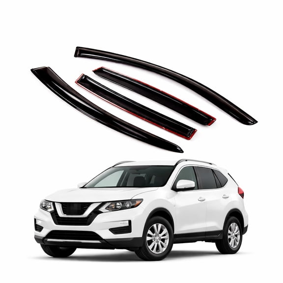 TuningPros WV2M-836 Outside Mount 2.0mm Window Visor Deflector 4 Pcs Set For 2014-2016 Nissan Rogue