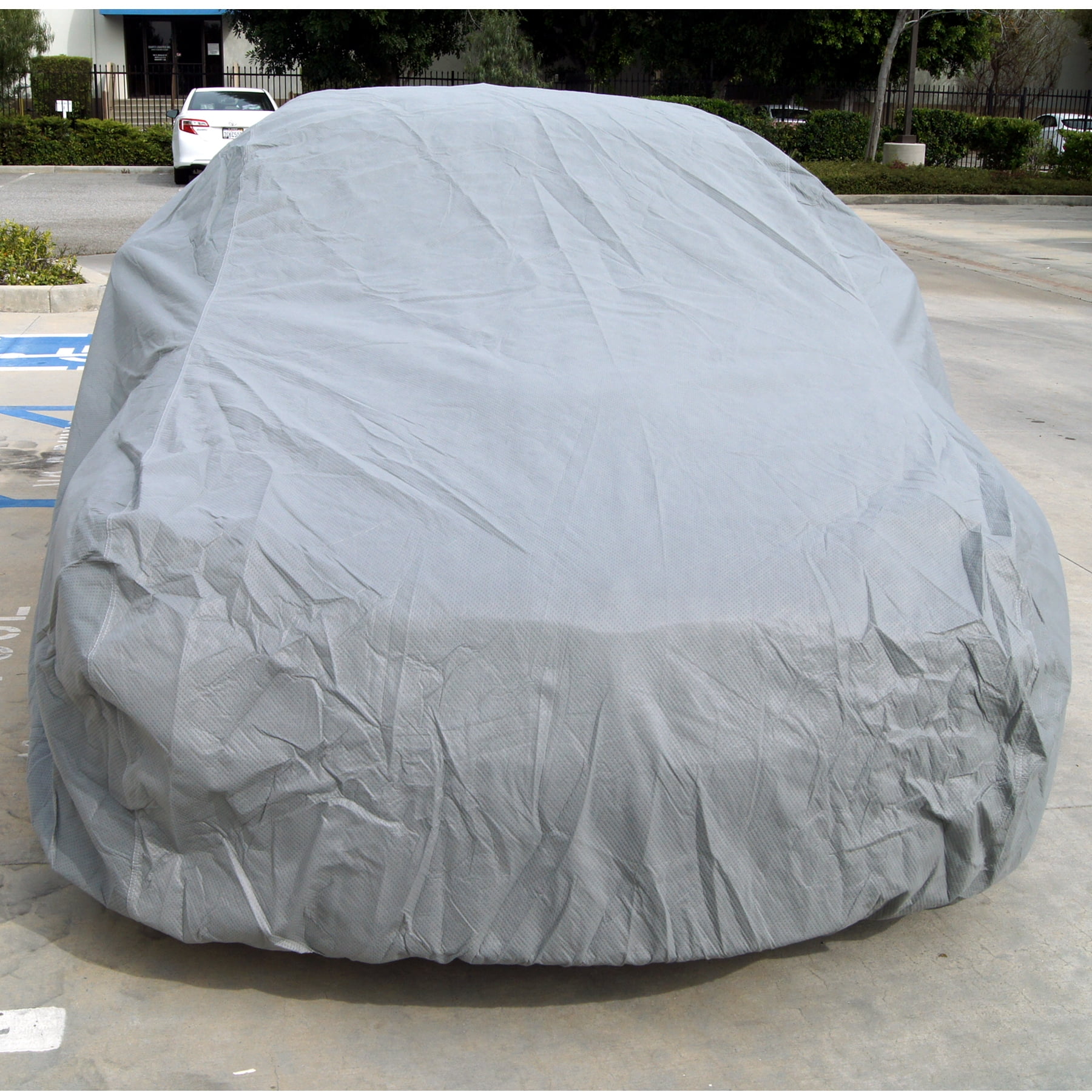 Tuningpros CC-S2 Multiple Layers Non-Woven Fabric Car Cover Waterproof ...