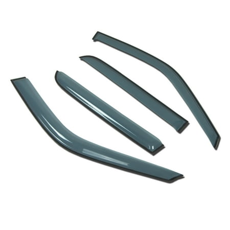 Tuningpros LGWV2-494 Window Visor Light Tinted 4 Pcs Set For 1988-1996 BMW 525i 535i