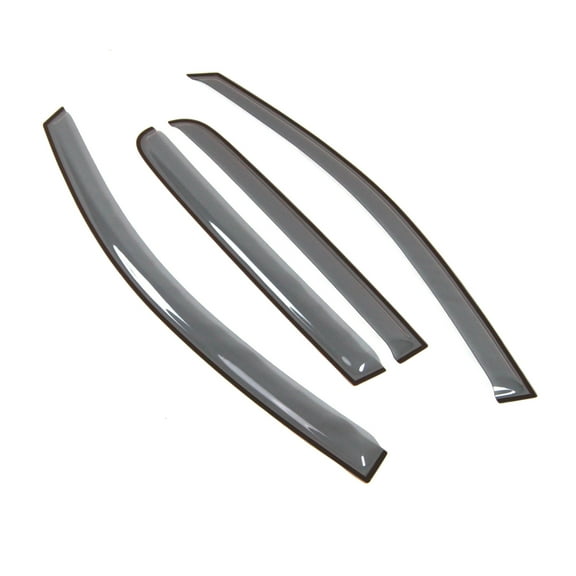 Tuningpros LWD2-358 Outside Mount Window Visor Deflector Rain Guard Light Grey 4 Pcs Set For 2004-2015 Nissan Titan Crew Cab