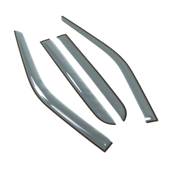 Tuningpros LWD2-791B Outside Mount Window Visor Deflector Rain Guard Light Grey 4 Pcs Set For 2017-2018 Ford F-150 SuperCrew/Crew Cab