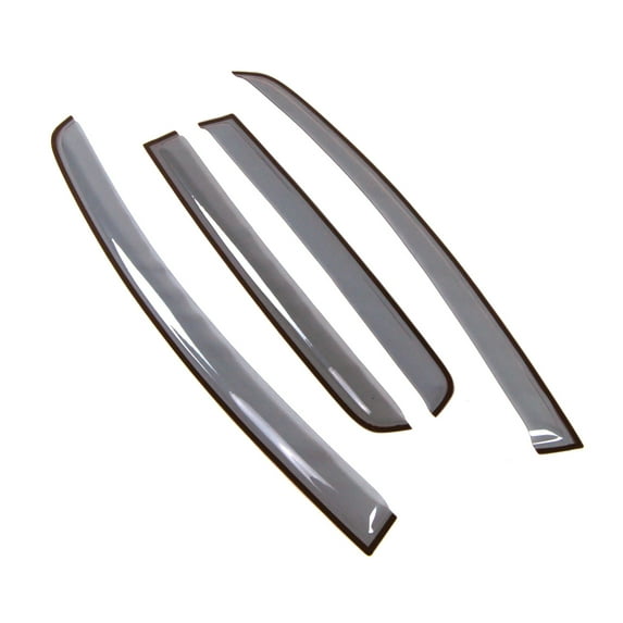 Tuningpros LWD2-799B Outside Mount Window Visor Deflector Rain Guard Light Grey 4 Pcs Set For 2017-2018 Honda Fit