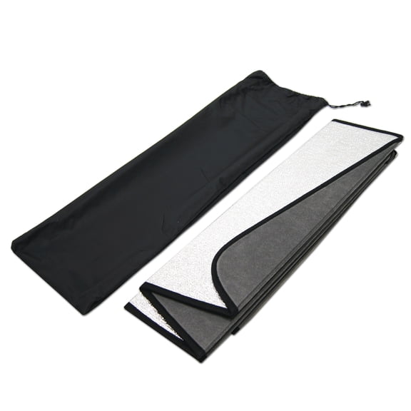 Tuningpros SS-595 Custom Fit Silver and Grey Windshield Sun Shade Protector, Sunshade Visor For 2006-2011 Hyundai Azera (TG) - 1 pcs Set SunShade Hyundai Azera 06 07 08 09 10 11