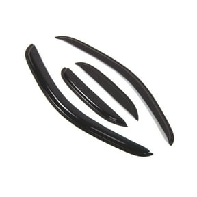 Tuningpros WD2-050 Outside Mount Window Visor Deflector Rain Guard Dark Smoke 4 Pcs Set For 2007-2013 Chevy Silverado EXT Cab