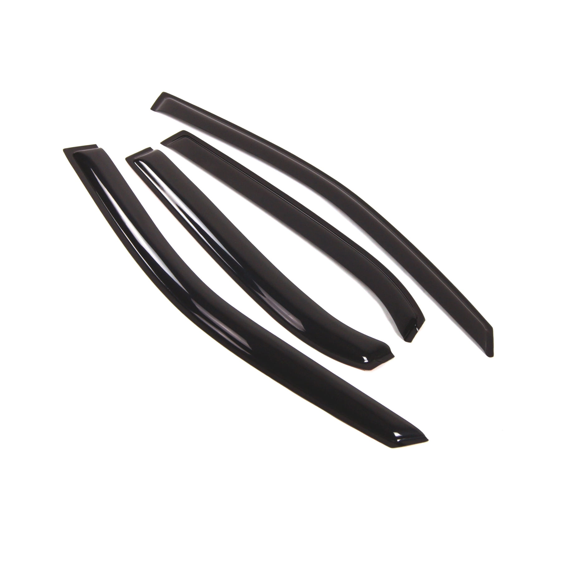 Tuningpros WD2-065 Outside Mount Window Visor Deflector Rain Guard Dark Smoke 4 Pcs Set For 2010-2017 Chevrolet Equinox