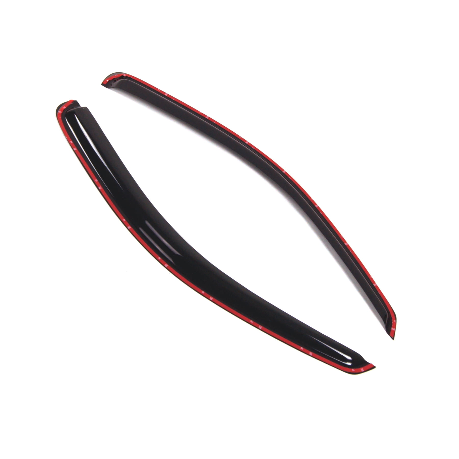 Tuningpros WD2-112i In-Channel Window Visor Deflector Rain Guard Dark Smoke 2 Pcs Set For 1997-2004 Dodge Dakota