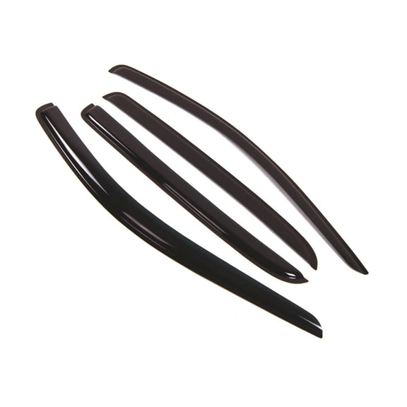 Tuningpros WD2-131 Outside Mount Window Visor Deflector Rain Guard Dark Smoke 4 Pcs Set For 2006-2009 Dodge Ram 2500 Mega Cab