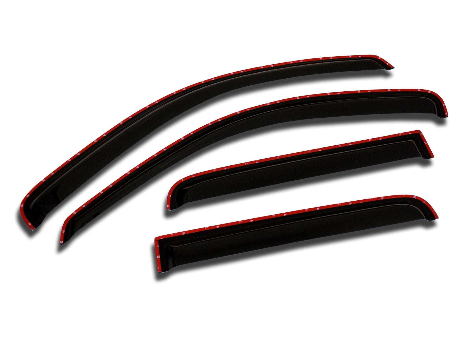 Tuningpros WD2-144i In-Channel Window Visor Deflector Rain Guard Dark Smoke 4 Pcs Set For 1992-2006 Ford E-150 Econoline
