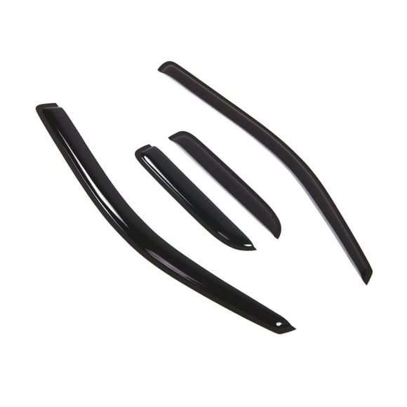 Tuningpros WD2-164 Outside Mount Window Visor Deflector Rain Guard Dark Smoke 4 Pcs Set For 2004-2014 Ford F-150 SuperCab