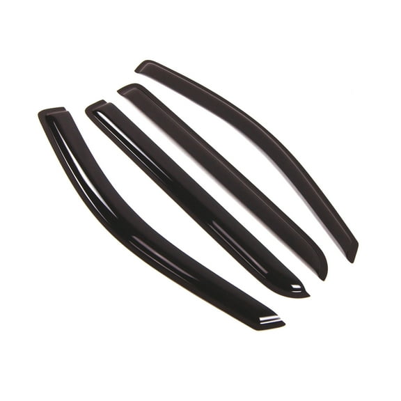 Tuningpros WD2-166 Outside Mount Window Visor Deflector Rain Guard Dark Smoke 4 Pcs Set For 2004-2008 Ford F-150 SuperCrew