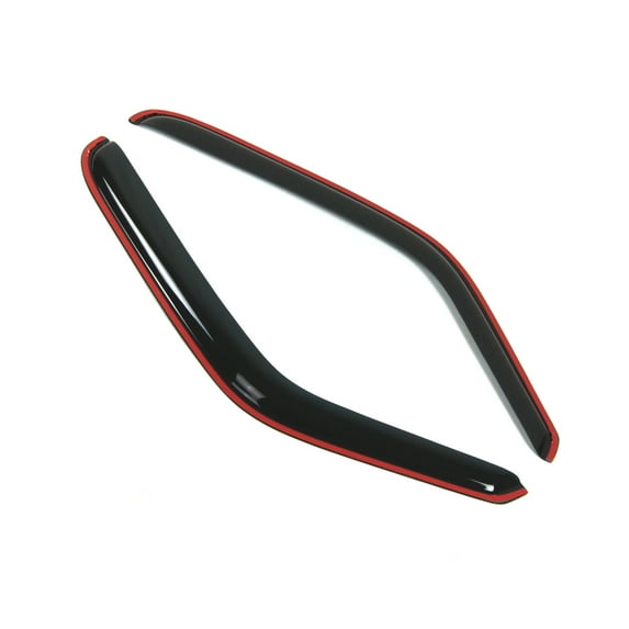 Tuningpros WD2-189i-2P In-Channel Window Visor Deflector Rain Guard Dark Smoke 2 Pcs Set For 1993-2011 Ford Ranger