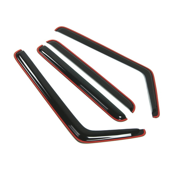 Tuningpros WD2-244i In-Channel Window Visor Deflector Rain Guard Dark Smoke 4 Pcs Set For 2003-2009 Hummer H2