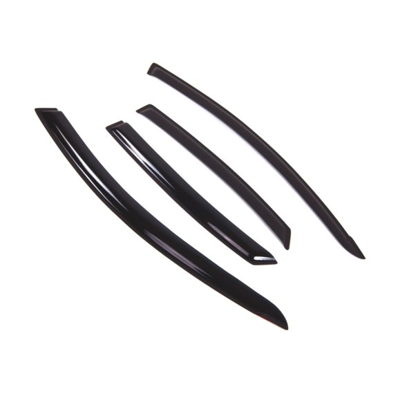 Tuningpros WD2-253 Outside Mount Window Visor Deflector Rain Guard Dark Smoke 4 Pcs Set For 2007-2010 Hyundai Elantra