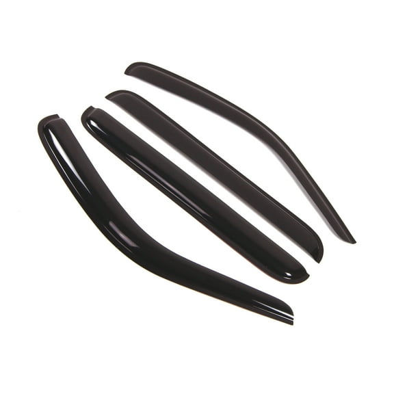 Tuningpros WD2-274 Outside Mount Window Visor Deflector Rain Guard Dark Smoke 4 Pcs Set For 2008-2012 Jeep Liberty