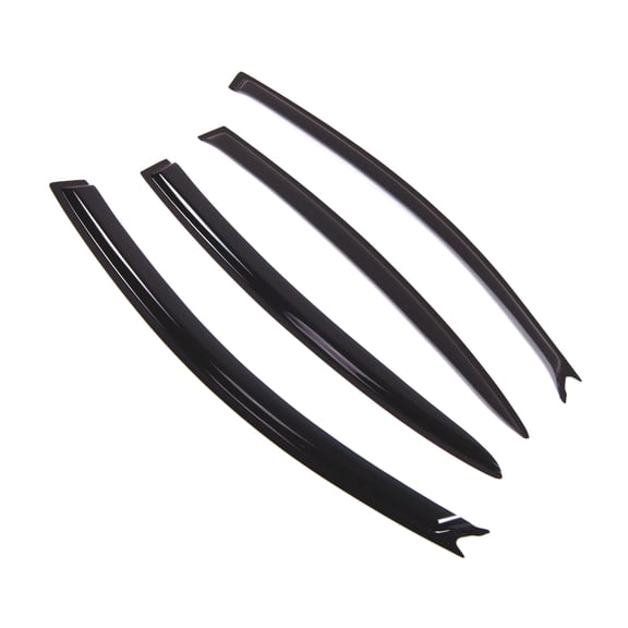 Tuningpros WD2-302 Outside Mount Window Visor Deflector Rain Guard Dark Smoke 4 Pcs Set For 2004-2009 Mazda Mazda3