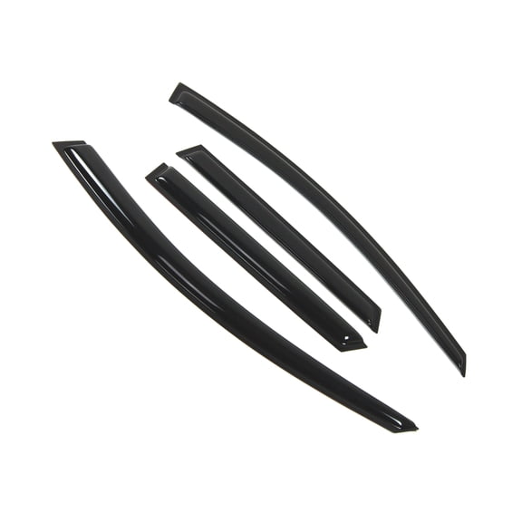 Tuningpros WD2-304 Outside Mount Window Visor Deflector Rain Guard Dark Smoke 4 Pcs Set For 2010-2013 Mazda Mazda3 Hatchback