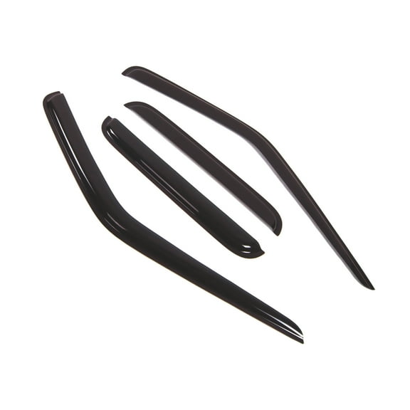 Tuningpros WD2-339 Outside Mount Window Visor Deflector Rain Guard Dark Smoke 4 Pcs Set For 2000-2004 Nissan Frontier Crew Cab