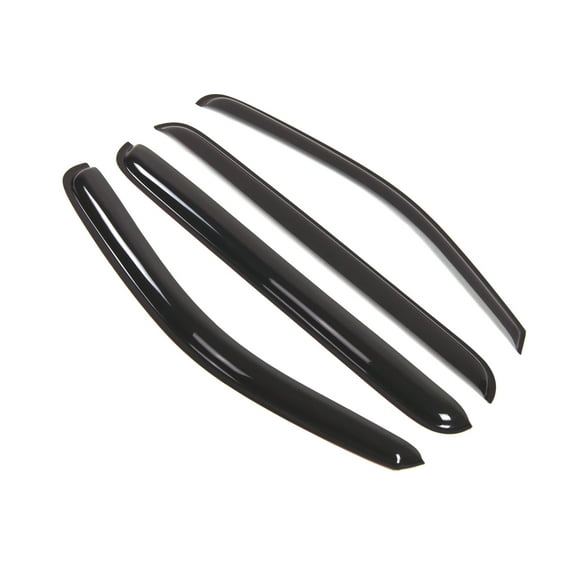 Tuningpros WD2-350 Outside Mount Window Visor Deflector Rain Guard Dark Smoke 4 Pcs Set For 2005-2012 Nissan Pathfinder