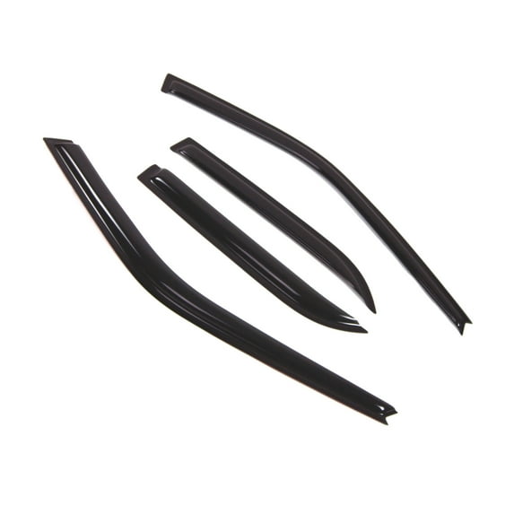 Tuningpros WD2-420 Outside Mount Window Visor Deflector Rain Guard Dark Smoke 4 Pcs Set For 1988-1992 Toyota Corolla Sedan