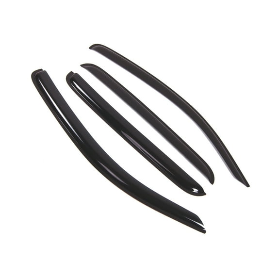 Tuningpros WD2-451 Outside Mount Window Visor Deflector Rain Guard Dark Smoke 4 Pcs Set For 2005-2015 Toyota Tacoma Double Cab