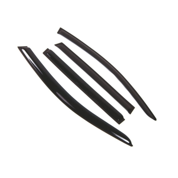 Tuningpros WD2-480 Outside Mount Window Visor Deflector Rain Guard Dark Smoke 4 Pcs Set For 2004-2007 Volkswagen Touareg