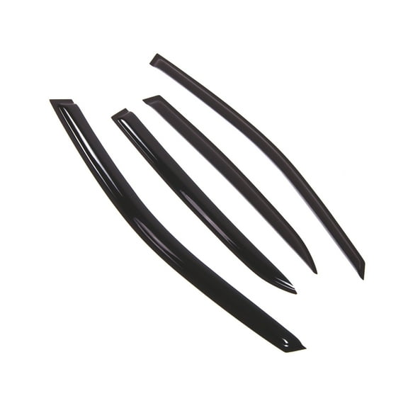 Tuningpros WD2-510 Outside Mount Window Visor Deflector Rain Guard Dark Smoke 4 Pcs Set For 2006-2010 Volkswagen Jetta Sedan