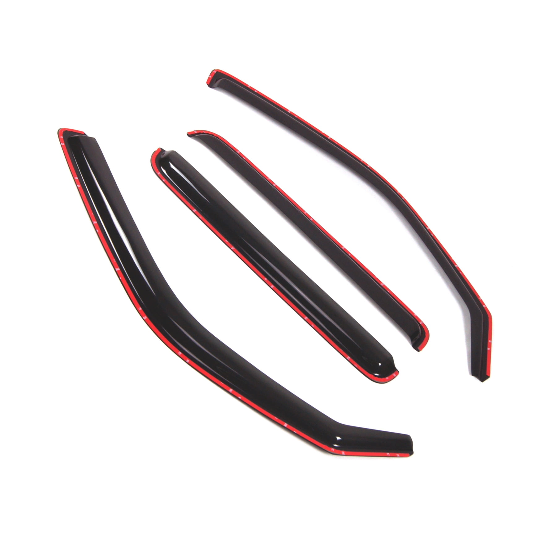 Tuningpros WD2-528i In-Channel Window Visor Deflector Rain Guard Dark Smoke 4 Pcs Set For 2006-2014 Honda Ridgeline
