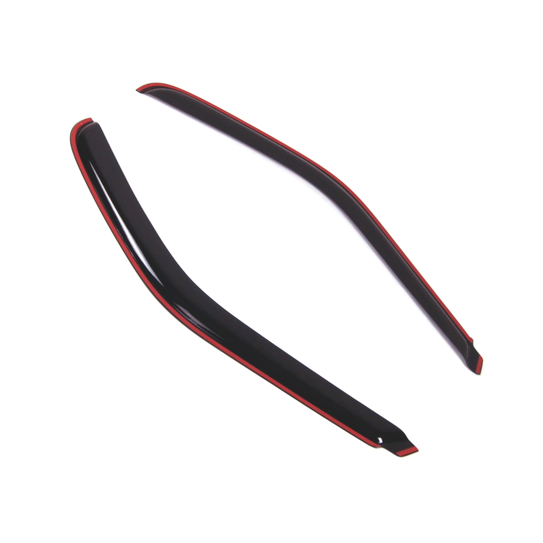 Tuningpros WD2-534i In-Channel Window Visor Deflector Rain Guard Dark Smoke 2 Pcs Set For 1997-2003 Ford F-150 Regular Cab