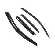 Tuningpros WD2-621 Outside Mount Window Visor Deflector Rain Guard Dark Smoke 4 Pcs Set For 2014-2016 Chevy Silverado EXT Cab