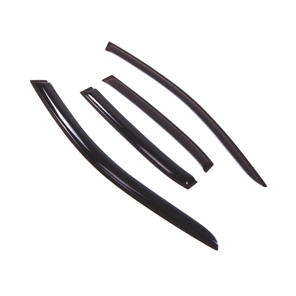 Tuningpros WD2-634B Outside Mount Window Visor Deflector Rain Guard Dark Smoke 4 Pcs Set For 2017-2018 Ford Taurus