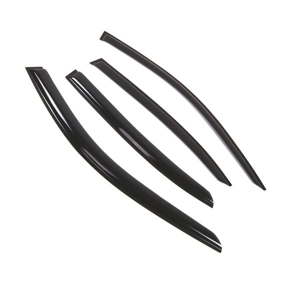 Tuningpros WD2-712 Outside Mount Window Visor Deflector Rain Guard Dark Smoke 4 Pcs Set For 2006-2017 Lexus LS460 L