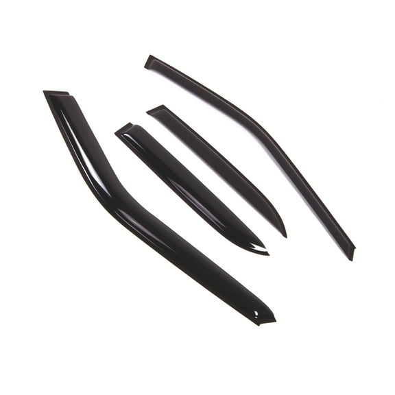 Tuningpros WD2-713 Outside Mount Window Visor Deflector Rain Guard Dark Smoke 4 Pcs Set For 1990-1994 Mazda 323