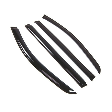 Tuningpros WD2-729 Outside Mount Window Visor Deflector Rain Guard Dark Smoke 4 Pcs Set For 2007-2012 Mercedes GL350 GL450
