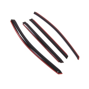 Tuningpros WD2-733i In-Channel Window Visor Deflector Rain Guard Dark Smoke 4 Pcs Set For 2013-2016 Nissan Pathfinder