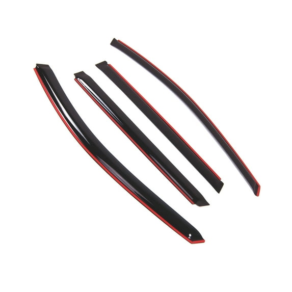 Tuningpros WD2-733iB In-Channel Window Visor Deflector Rain Guard Dark Smoke 4 Pcs Set For 2017-2018 Nissan Pathfinder